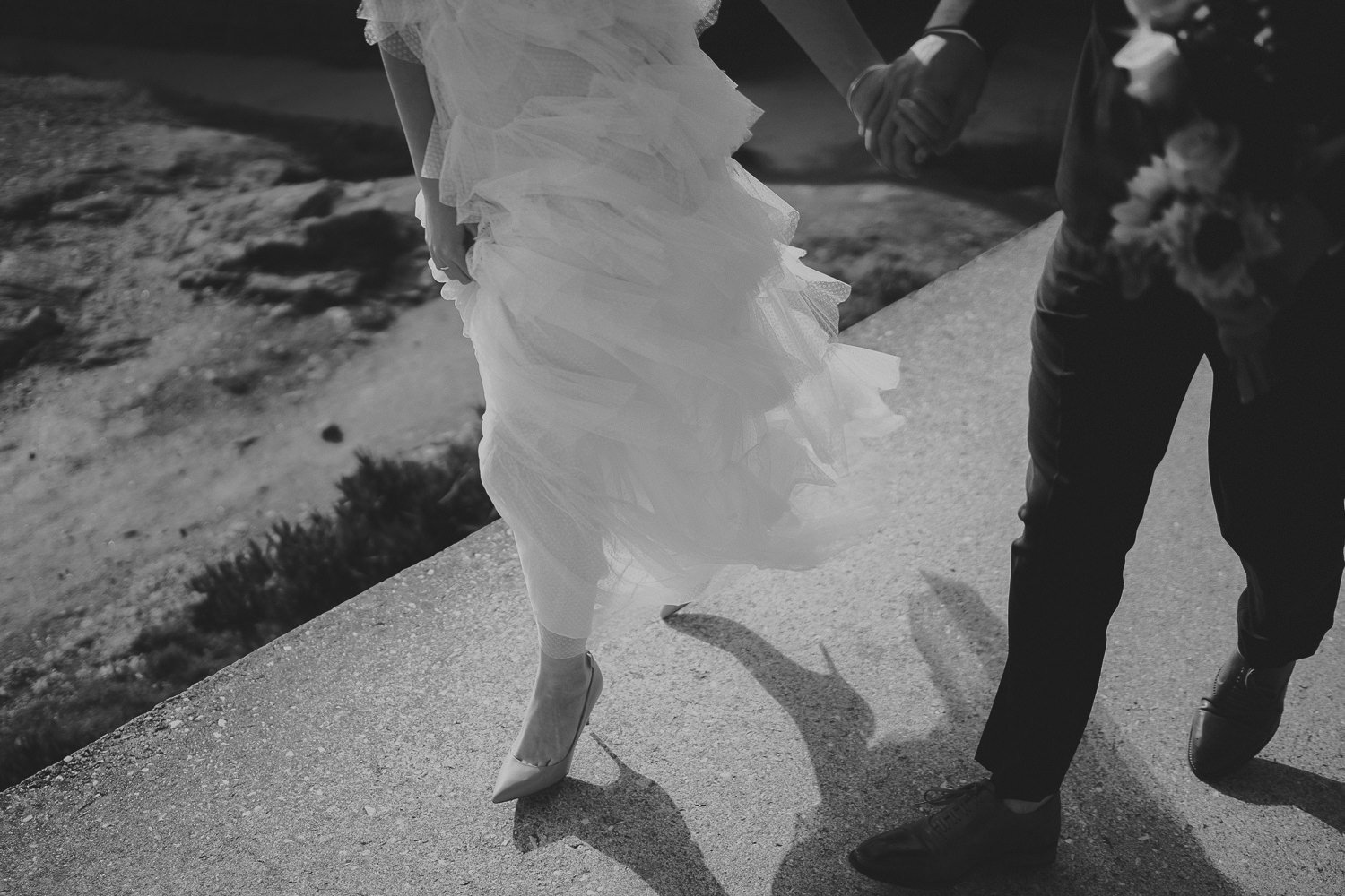 wedding photographer portugal couple walking hand in hand