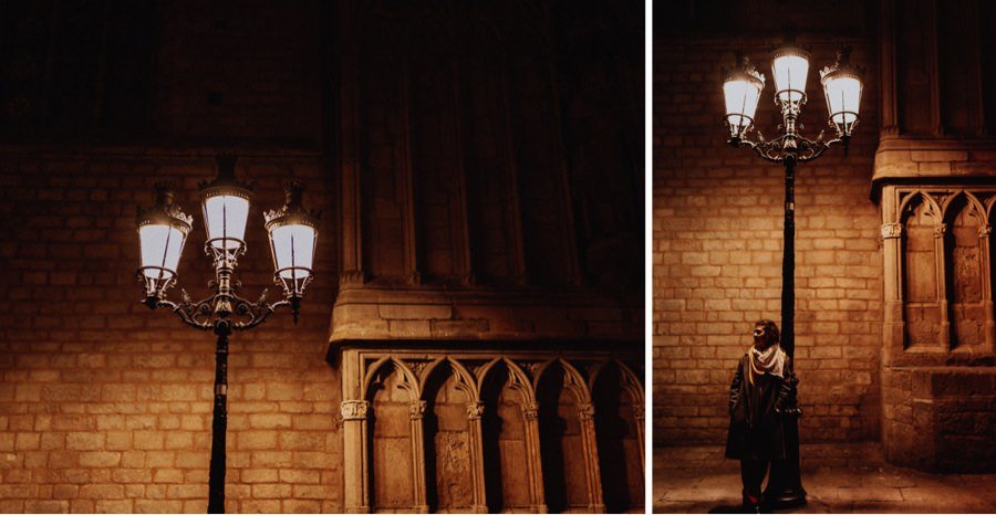 wedding photographer portugal Gothic neighborhood during the night